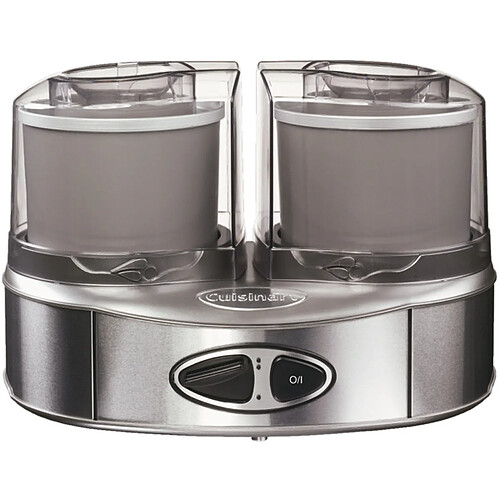 Sorbetière 2x1l 50w aluminium brossé - ice40bce - CUISINART