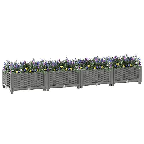 Maison Chic Jardinière,Lit surélevé - Bac à fleurs - pot de fleur 160x40x23 cm Polypropylène -GKD86397