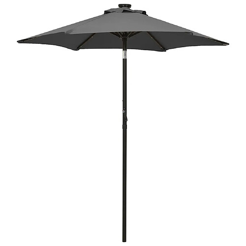 vidaXL Parasol de jardin avec lumières LED anthracite aluminium