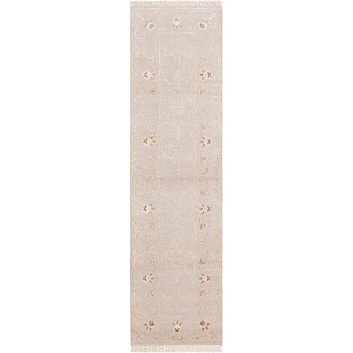 Vidal Tapis de couloir en laine 297x79 gris Darya