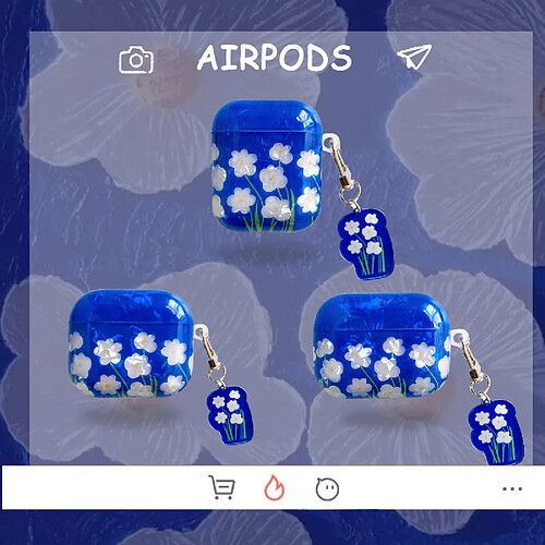 GUPBOO Airpods Coque Housse Étui Protecteur Compatible pour AirPods 3-Ins coquillage motif petite fleur fille