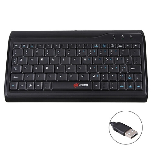 Wewoo Clavier QWERTY noir MC-8017 - d'ordinateur multimédia mini-Clavier QWERTY de 78 touches