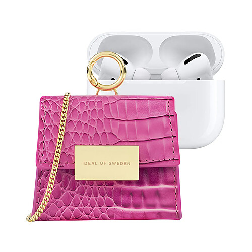 IDEAL OF SWEDEN Mini Sac pour AirPods Toute Génération Modèle Lilou avec Bandoulière Ajustable Fuchsia