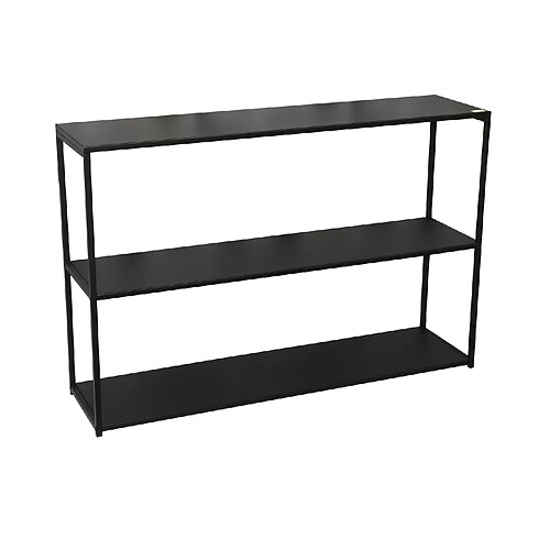 Urban Living Bibliothèque étagère design en métal Madison - L. 120 x H. 80 cm - Noir