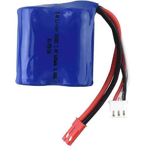 1 Pièce Lithium Batterie De Remplacement 7.4V 600mAh 15C 18350 pour Télécommande Bateau Modèle RC Bateau