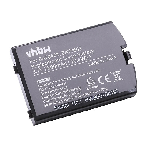 Vhbw Batterie Li-Ion 2800mAh (3,7 V) pour Iridium 9505a (téléphone satellite). Remplace la batterie de type BAT0401, BAT0601, BAT0602.