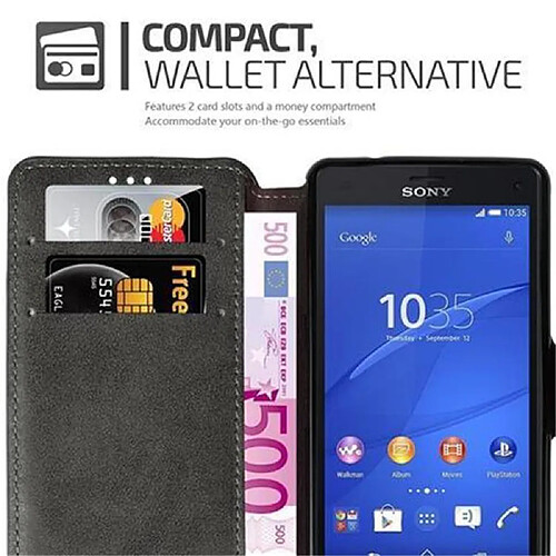 Cadorabo Coque Sony Xperia Z3 COMPACT Etui en Gris