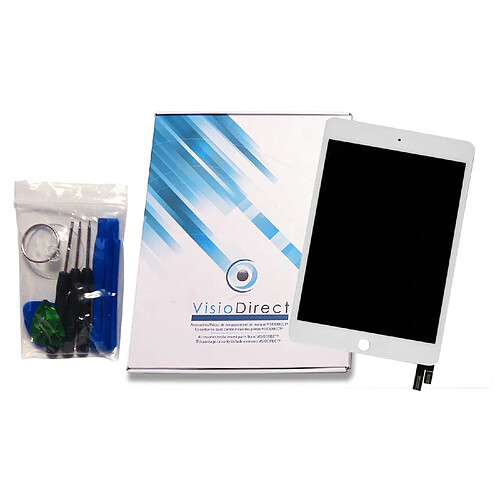 Ecran complet pour iPad Mini 4 blanc vitre tactile + ecran LCD + outils - Visiodirect -