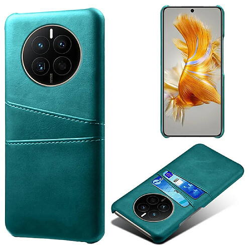 Coque en TPU + PU anti-rayures avec deux porte-cartes pour votre Huawei Mate 50 4G - vert