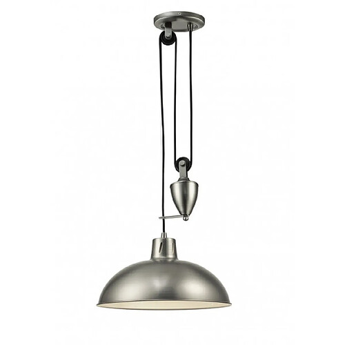 Luminaire Center Suspension Wellington Nickel antique 1 ampoule 112cm