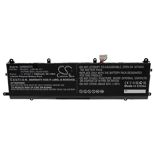 vhbw Batterie compatible avec HP Spectre x360 15-EB0005UR, 15-EB0025TX, 15-EB0035TX, 15-EB0053TX ordinateur portable (5900mAh, 11,55V, Li-polymère)