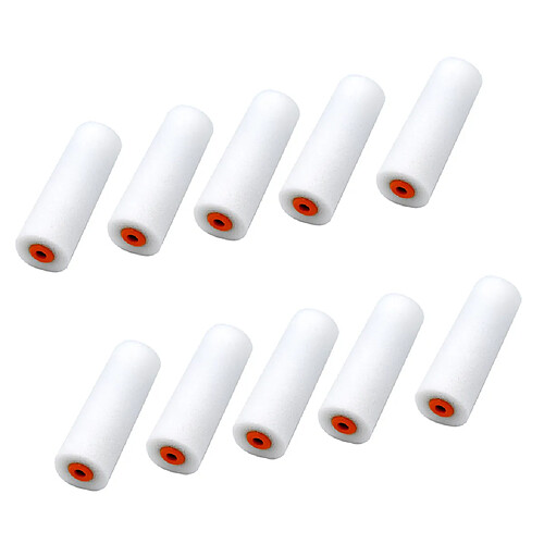 10pcs/Set Petit Rouleaux de Peinture en Mousse pour Finition Précise 10.5x3.5x0.7cm