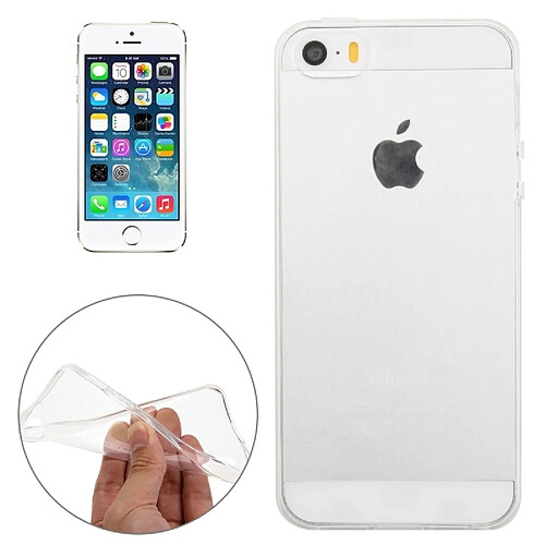 Wewoo Coque Transparent pour iPhone 5 et 5S Lisse Surface TPU Case