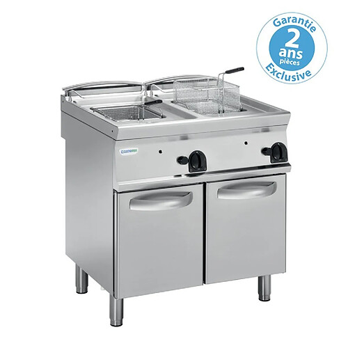 Friteuse Gaz avec Tuyères Traversant la Cuve - 2 x 13 Litres - Gamme 700 - Tecnoinox