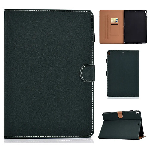 Wewoo Housse Étui Coque en cuir à rabat horizontal de couleur unie pour iPad avec supportfentes cartes et logement stylofonction veille et réveil vert