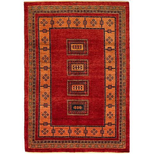 Vidal Tapis de laine 228x159 rouge Kashkuli