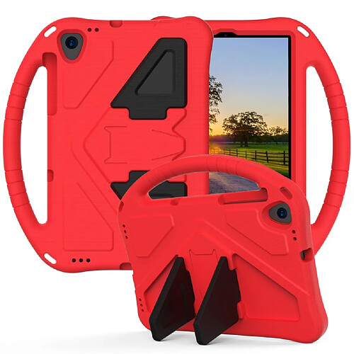 Coque en TPU avec béquille, antichoc, EVA rouge pour votre Lenovo Tab K10 (2021) TB-X6C6F/TB-X6C6L/TB-X6C6X