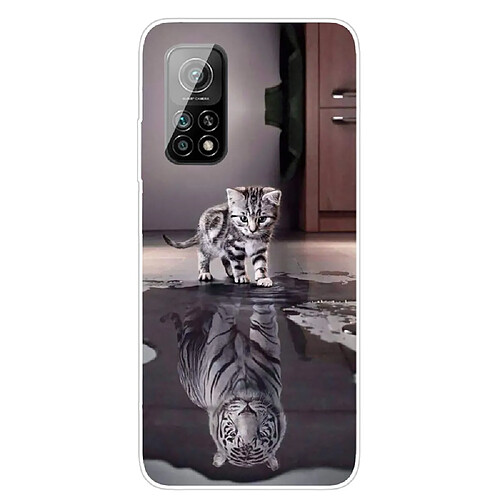 Coque en TPU à motifs clair chat/tigre pour votre Xiaomi Mi 10T 5G/10T Pro 5G