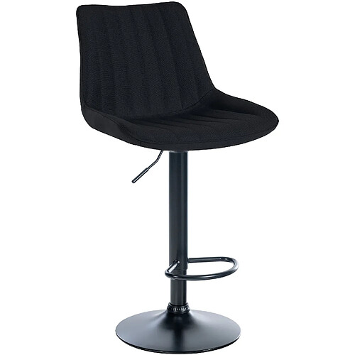 Non Tabouret de bar Toni tissu noir