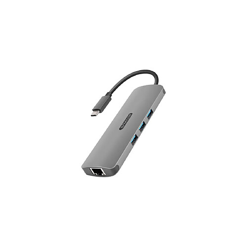 Sitecom Adaptateur Multiport USB 3.1 PD C-2xA 3.1/C PD/HDMI/Jack 4p//LAN/SD/µSD CN-382