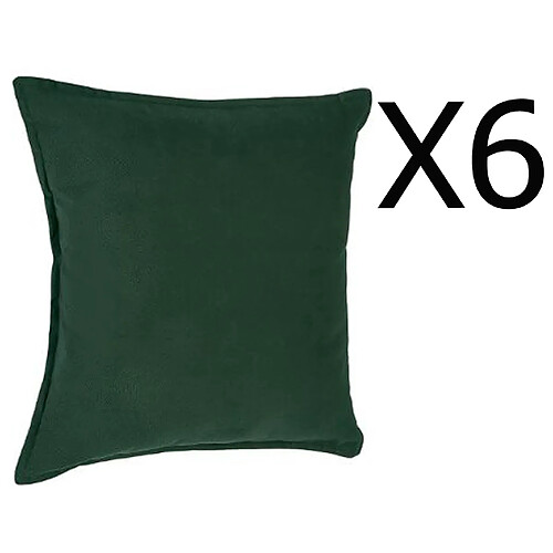 Lot de 6 coussins en polyester coloris vert - Dim : L. 45 x l. 45 cm -PEGANE