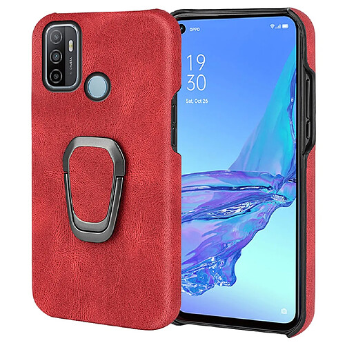 Coque en TPU + PU anti-chocs avec béquille, rouge pour votre Oppo A53(2020)/A32 (2020)