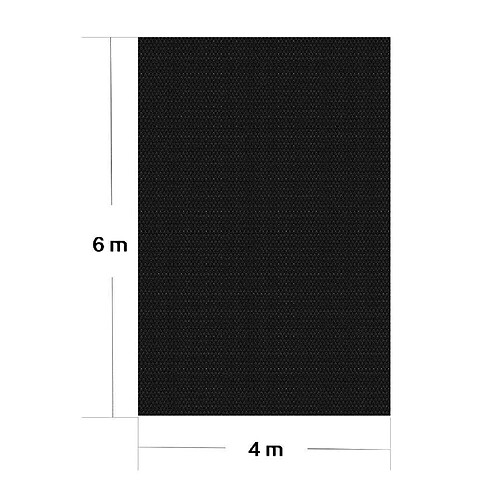 Helloshop26 Bâche à bulles 4x6 m couverture de piscine solaire chauffage de bassin noir 16_0000306