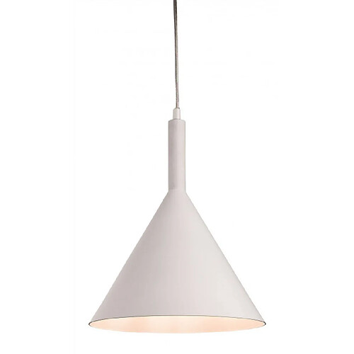 Luminaire Center Suspension Everest blanc avec blanc à l'intérieur 1 ampoule 37cm