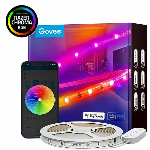 Govee H619A RVB Smart Wi-Fi + Bluetooth 5M Bande LED