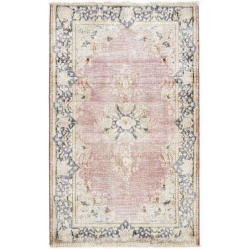 Vidal Tapis de laine 141x88 rouge Vintage Royal