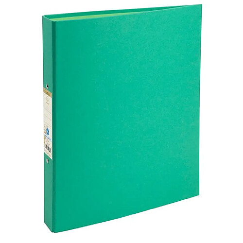 Exacompta Classeur rembordé papier 2 anneaux 30mm Forever - A4 - Vert foncé - Lot de 10