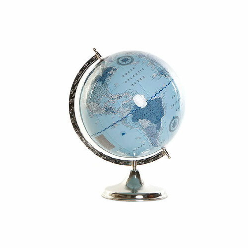 Globe terrestre DKD Home Decor PVC Aluminium (33 x 33 x 44 cm)