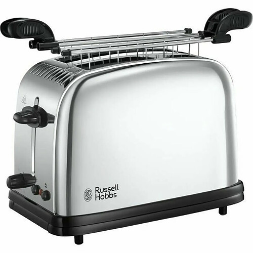 RUSSELL HOBBS 23310-57 - Toaster Victory Retro 2 fentes - Pinces a sandwichs - 1200 W - Acier brillant