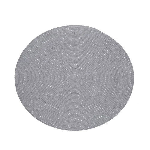 Urban Living Tapis rond effet corde enfant Judy - Diam. 90 cm - Gris et filament doré