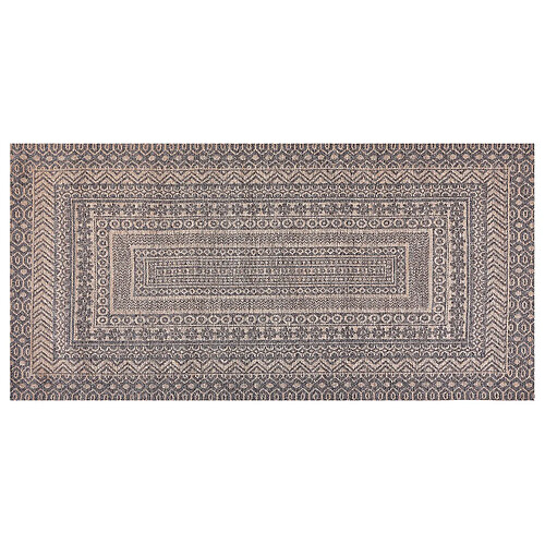 Beliani Tapis en jute beige et gris 80 x 150 cm BAGLAR