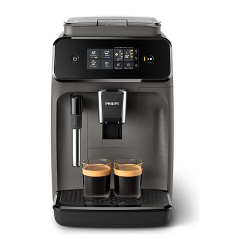 Machine Cafe Espresso Automatique PHILIPS EP1010/00 - Broyeur a grain - Mousseur a lait - Ecran tactile - Gris