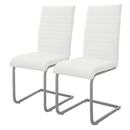 ML-Design Lot de 2 chaises de salle à manger chaise de cuisine chaise cantilever chaise rembourrée chaise oscillante