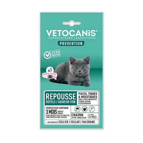 VETOCANIS Collier antiparasitaire Chaton