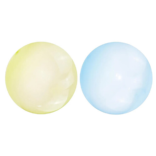 2x Ballon à Bulles Gonflable Ballon à Bulles Extérieur Fête Bleu + Jaune L