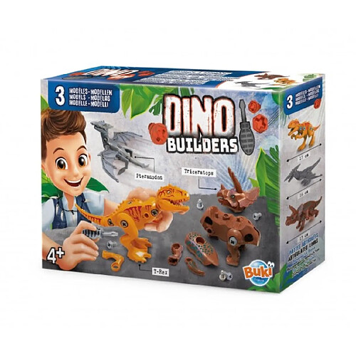 Buki Dinos a assembler - Coffret avec 3 dinosaures