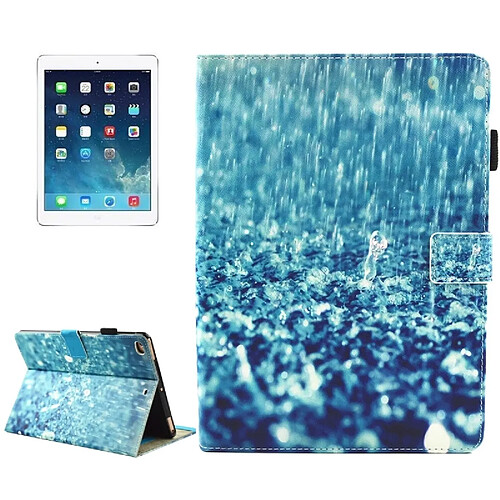 Wewoo Coque pour iPad mini 4 / mini 3 / mini 2 / mini cas de pluie universelle de modèle de goutte d'eau universel housse de protection en cuir avec support et fentes cartes sommeil