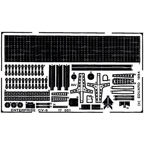 Flugzeugträger USS Enterprise CV6 für Tamiya Bausatz 77514- 1:700e - Eduard Accessories