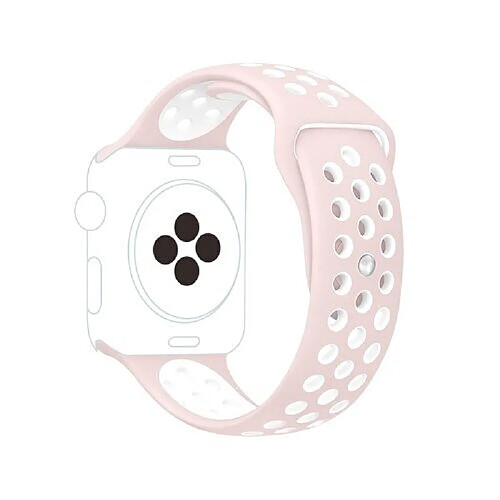 NIS Bracelet Sport Compatible avec Huawei Watch 4 Pro Space Edition - Rose / Blanc