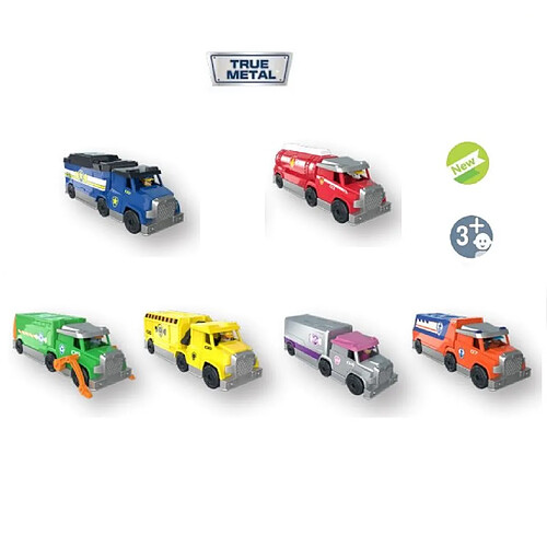 Camion Big Truck Pups Pat Patrouille True Metal Pack de 6