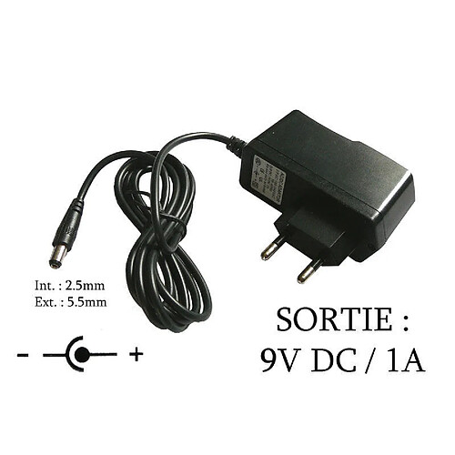 Kalea-Informatique Alimentation externe AC DC - 220V vers 9V 1A Pour remplacer 9V - 0.5A 0.75A 1A Pour remplacer 9V - 0.5A/0.75A/1A