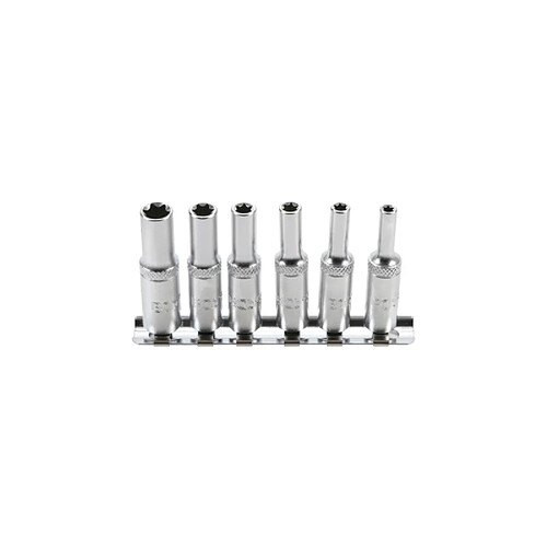 Jeu de douilles profil E longues BGS TECHNIC - 6,3 mm - E10 - 6 pcs - 6403