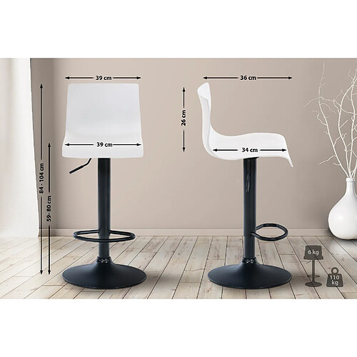 Non Tabouret de bar Hoover B