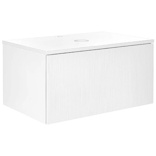 Beliani Meuble de salle de bain 80 x 52 cm blanc ALZIRA