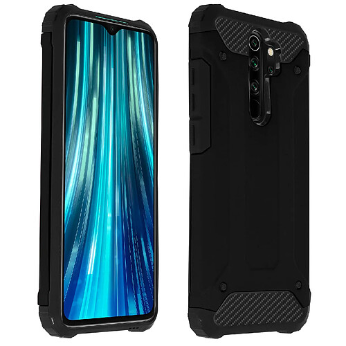 Avizar Coque Xiaomi Redmi Note 8 Pro Protection Bi-matière Antichutes (1,80m) noir