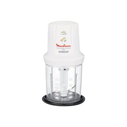 Mini-hachoir 600ml 350w blanc - dj305110 - MOULINEX